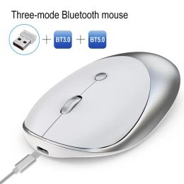 Mice Bluetooth Three Modes Wireless Mouse Ergonomics Optical Mute Mouse For HXSJ T36 Laptop PC Office