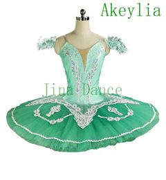 Mint Green ballet tutu Professional khaki Classical Pancake Platter Tutu Skirt Nutcracker Ballet Stage Costume Champagne Esmeralda2579251