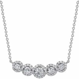 Choucong Brand Circle Pendant Elegant Luxury Jewellery 925 Sterling Silver Round Cut White 5A Cubic Zircon CZ Diamond Party Women Clavicle Necklace For Lover Gift