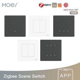 Control MOES New Star Ring Tuya Smart ZigBee3.0 Scene Switch Smart Life/MOES APP Remote Control