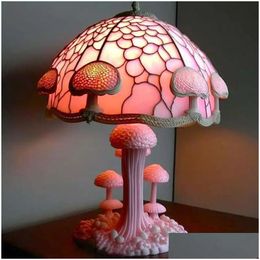 Decorative Objects & Figurines Decorative Figurinescolorf Mushroom Table Lamp Decoration Design Home Resin Craft Courtyard Ornaments I Dhwht