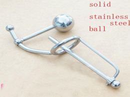 Male Stainless steel solid ball Catheter Cage DEVICE BONDAGE SOUND SM Fetish urethra sounds insert into urethra stretch urethra7535779