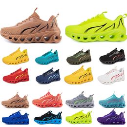 2024 GAI Spring Men Shoes Running Flat Shoes Soft Sole Bule Grey New Models Fashion Colour Blocking Sports Big Size A95