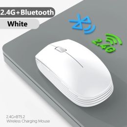 Mice Rechargeable Bluetooth Mouse For iPad Samsung Huawei Lenovo Android Windows Tablet Silent Wireless Mouse For Notebook Computer