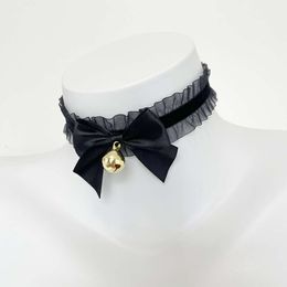 Cute And Pure Lustful Lolita Accessories, Lace Bow, Bell, Collar, Bracelet Set, Sexy Necklace, Female Neck Accessory 810765