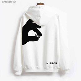 Mens Hoodies Sweatshirts Offs White Luxury Designer Fashion Finger Print Ow Brand Hooded Sweatshirt Oversize Rkxn X8G5