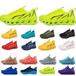 2024GAI spring men shoes Running flat Shoes soft sole fashion bule grey New models fashion Colour blocking sports big size 165