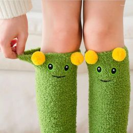 Women Socks Cute Little Eye Halloween Stockings Candy Colored Tube Exercise Floor Christmas Leg Warmers K1114