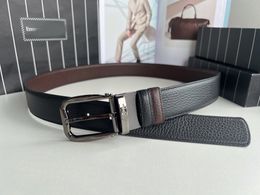 Designer Belt for Men Luxury Women Designer Belts Black Brown Leather Business Womens Classic Big Gold Buckle ZegnnnnnaWidth 3.5cm lychee pattern belt