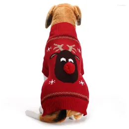 Dog Apparel Christmas Pet Clothing Clothes Winter Red Nosed Deer Sweater VIP Teddy Small Medium And Large