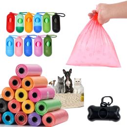 Bags 100Rolls Dog Poop Bag Dispenser Collector 15 Bags/ Roll Large Cat Waste Bags Dog Outdoor Home Clean Garbage Bag Pet Supplies