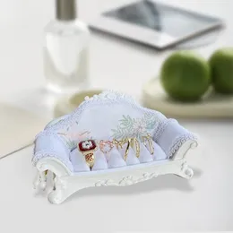 Jewellery Pouches Rings Organiser Tray Women Gift Sofa Shape Ring Display Portable Box For Show Home Shop Counter Store