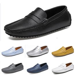 dress shoes spring autumn summer grey black white mens low top breathable soft sole shoes flat sole men GAI-43