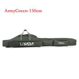 Bags Lixada 100/130/150cm Fishing Bag Oxford Cloth Folding Fishing Rod Reel Bag Fishing Tackle Storage Bags Travel Carry Case Pesca