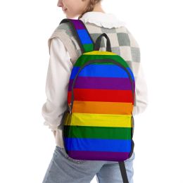 Backpack New in Pride LGBT Rainbow Bag 3D Nylon Bagpack Men Women Rucksack Casual Travel Backpacks Laptop Back Pack Mochila