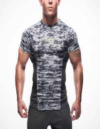 Dr Muscle fitness brothers TShirts Tops Men039s Tight sports Vest Running training Sports compression Clothing Men vneck shor5346736