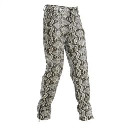 Pants Snake PU Leather Trousers Men Hip Hop Side Zipper Sexy Pants Mens Hi Street Dance Stage Prom Costume