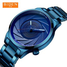 Biden new fashion watch high grade waterproof mens watch creative concept optical phantom quartz watch
