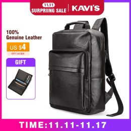 Backpack HUMERPAUL Men's luxury Fashion Business Backpack 15.6 Inch Laptop Backpacks Genuine Leather Men's Backpack Large Capacity Bag