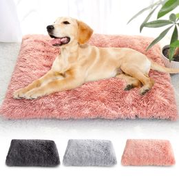 Mats Soft Fleece Pet Dog Bed Mat Long Plush Winter Puppy Cat Bed Blanket Sleeping Cover Mattress For Small Large Dogs Cushion House