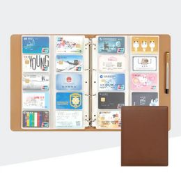 Fashion PU Leather Business Card Holder Book 360 / 480 / 1000 Business Card Organizer Binder ID Credit Card Book 240229