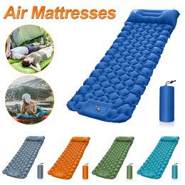 Mat Waterproof Sleep Iatable Mattress Outdoor Double Air Cushion Storage Bag Camping Folding Bed Ultralight Travel Hiking Mat