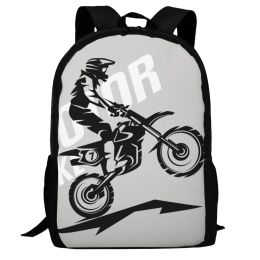 Backpack Motorcycle Backpacks for Men Boys Dirt Bike School Book Bag Travel Hiking Camping Daypack Kids Teens School Bag Laptop Daypacks