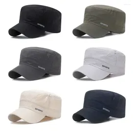 Berets Casual Summer Sunscreen Adjustable Baseball Cap Fisher Army Hats Sun Hat Military Flat Top Caps Cadet Bone