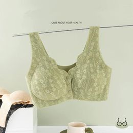 Bras Underwear For Women Seamless Wire-free Small Breast Push-up Sexy Lace Breast-retracting Anti-sagging Front Button Bra