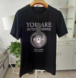 Men's Fashion Men's Designer T-shirts Wholesale Clothing Coin Black and White Design Men's Casual Top Short SleeveL