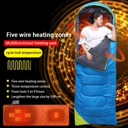 Mat USB Heating Sleeping Bag Pad Electric Warmer Adjustable Temperature Outdoor Camping Equipment Cushion Winter Tent Thermal Mat