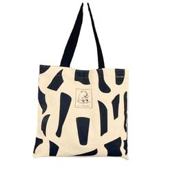 Fashion Canvas Bags Classic One Shoulder Bag Large Capacity Student Female Classroom Art Handbag Casual Tote