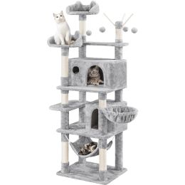 Scratchers 67'' H MultiLevel Cat Tree Cat Tower with Condos,Cat Supplies,Cat Climbing Frame,Cat Toys,So That Cats Can Play Happily At Home