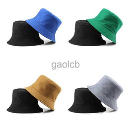 Wide Brim Hats Bucket Hats Reversible Hats Solid Colour Bucket Hat For Men Women Summer Sunhat Unisex Travling Fishing Hat 240302