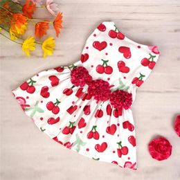 Dog Apparel Cute Pet Clothes Easy To Clean Comfortable No. Storage Valentine's Gift Red Dress Skin-friendly Wear Resistance Soft