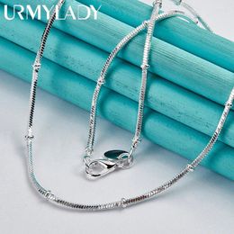 Chains URMYLADY 925 Sterling Silver Snake Chain 18/20 Inch Necklace For Men Women Wedding Party Fashion Gift Jewellery