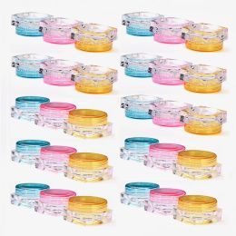 Bottles 50pcs 3g 5g Empty Plastic Refillable Bottles Square Cosmetic Jars Makeup Containers Travel Small Bottle Face Cream Perfume Pot