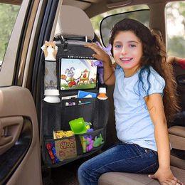 Car Organizer Storage Pockets Backseat With Touch Screen Protector Back Tablet Holder Bag Auto Cover Seat For Trip Travel Child