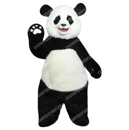 Hot Sales halloween Custom Smiling Panda Mascot Costume Fancy dress carnival Birthday Party Plush costume