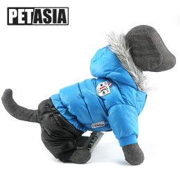 Parkas Winter Dog Clothes Super Warm Pet Dogs Overalls Waterproof Coat Jacket Jumpsuit Puppy For Chihuahuas Small Large Dogs PETASIA