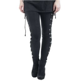 Capris Y2k Gothic Pants Women Ladies Harajuku Side Lace Up Leggings Black Skinny Pans Trousers Streetwear Vintage Punk Gothic Trousers