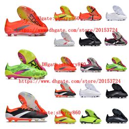 Mens soccer shoes Elitees Tonguees FG cleats Football Boots Trainers high Low Ankle