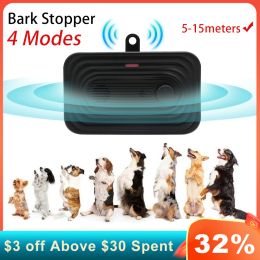 Deterrents Ultrasonic Dog Barking Control Device 4 Modes Dog Bark Suppressor Battery Powered Sensing Distance 515 Metres for Outdoor