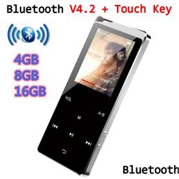 Mp3 & Mp4 Players Players Mp3 Player With Bluetooth Speaker Touch Key Builtin 8Gb 16Gb Hifi Metal Mini Portable Walk Man Radio Fm Rec Dhaze