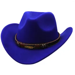 Berets Woman Man Vintage Top Hat 9 Colours Jazz Felt Hats With Chain For Dances Musicals Parties