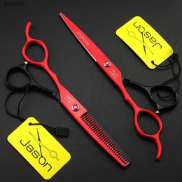 Scissors Shears 330# Left Hand 6 17.5cm Brand Jason TOP GRADE Hairdressing Scissors 440C Professional Cutting Scissors Thinning Shears Human Hair Scissors 240302