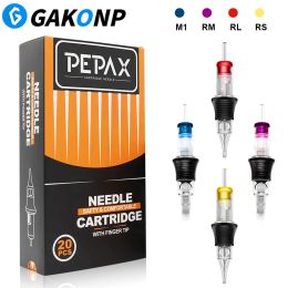 Needles 20PCS Pepax Tattoo Cartridge Needles Disposable RL/RS/RM/M1 Cartridge Needle Sterilized Safety Needles for Makeup Machines Grips