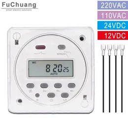 Smart Home Control Timer Relay CN101A LCD Time Switch 110VAC 220VAC 12VDC 24VDC 48VDC Street Lamp Billboard Power Supply And Waterproof