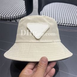 Women Designer Triangle Letter Fisherman Hat Gentleman Sun Hat Spring Summer Bucket Hats For Beach Vacation