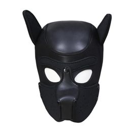 New Dog Head Shape Headgear Mask Bondage Restraint Blind Mask SM Sex Toys For CoupleWomenMenGay Headgear BDSM Toys3797217